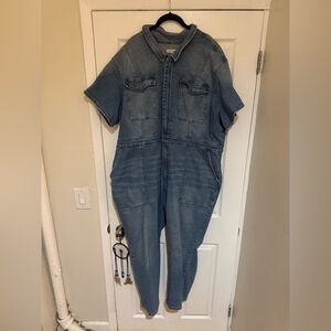 good american denim jumpsuit